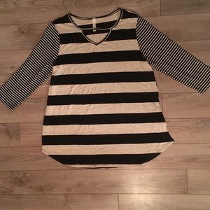 Multi stripe top